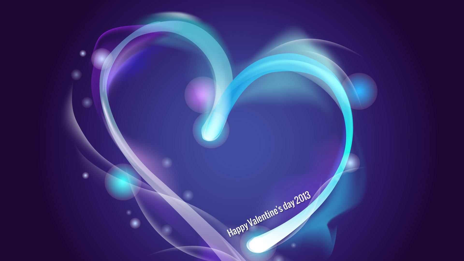 Wallpaper Valentines Day Heart Abstract Purple And Blue