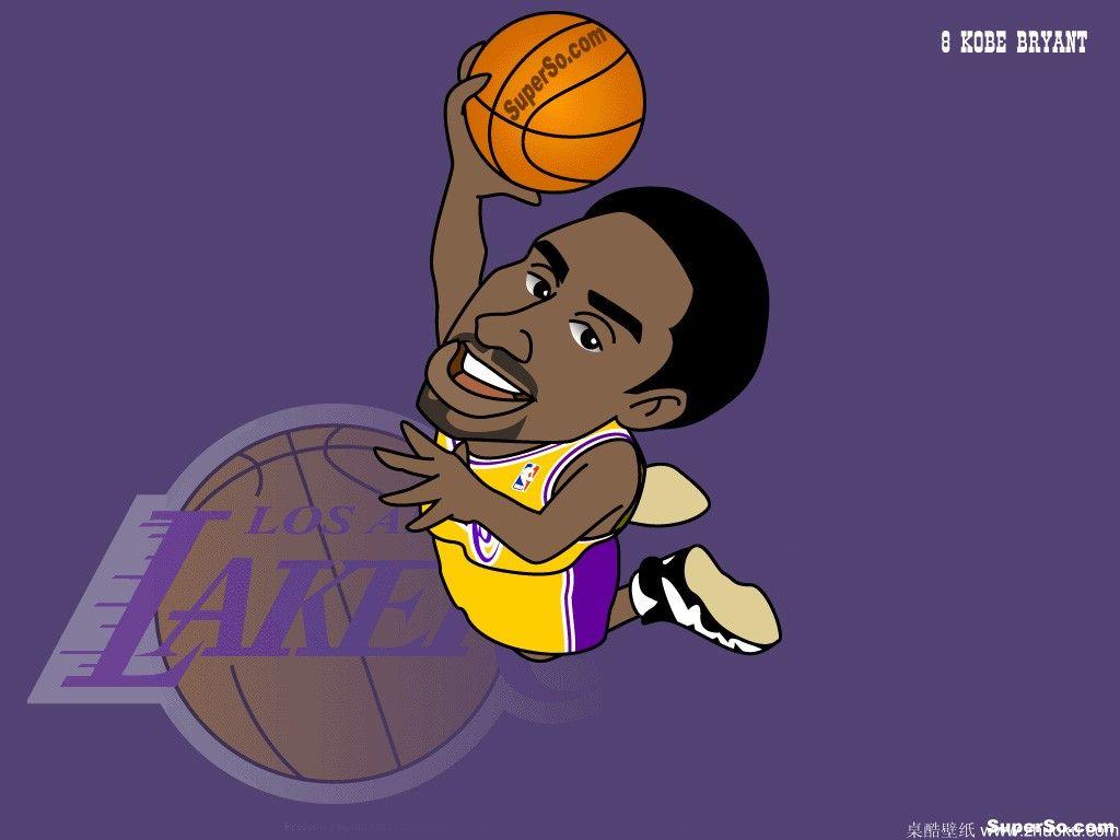 Basketball cartoon wallpaper. Cartoon wallpaper, Kobe bryant