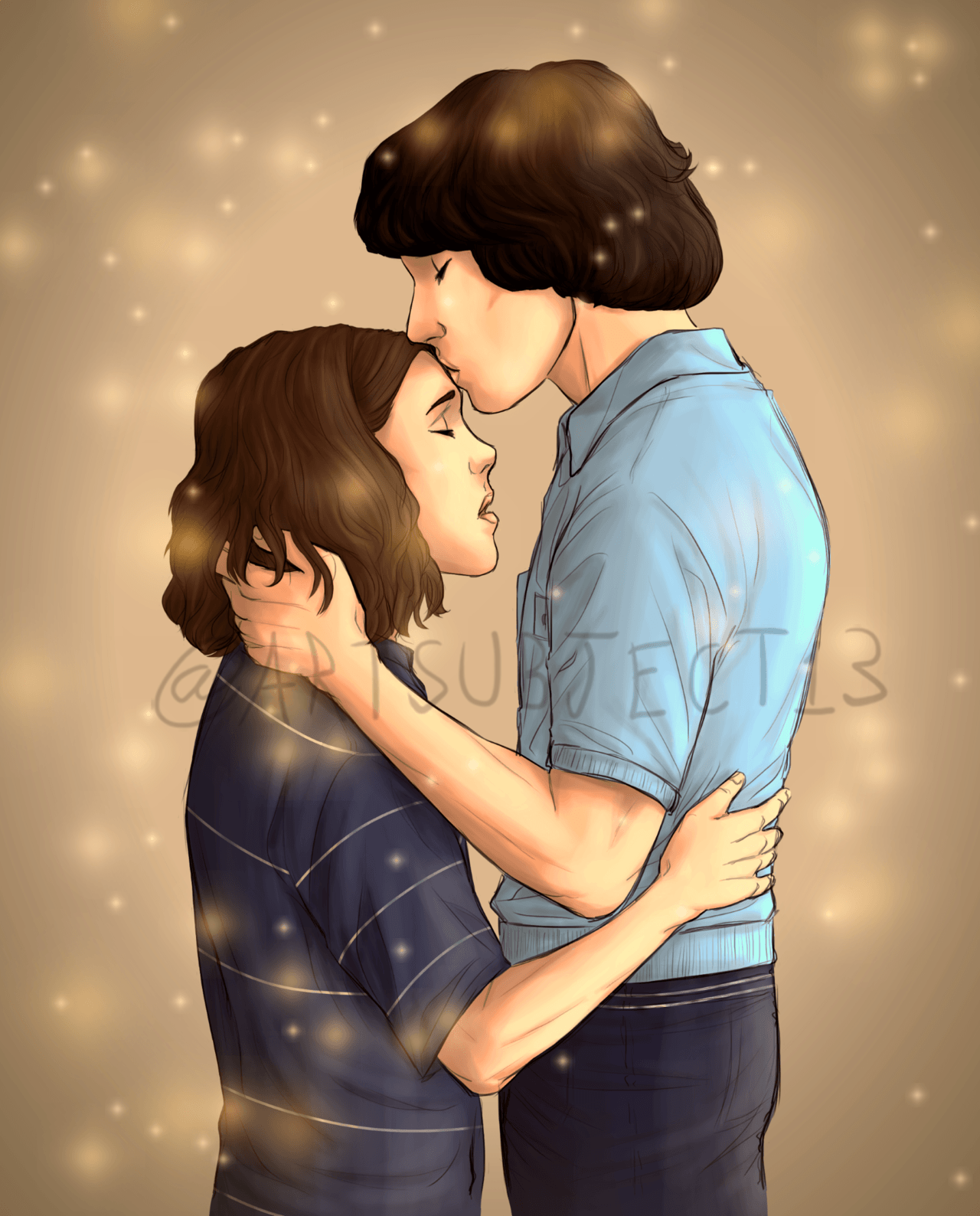Mike and El in S3 Art credit goes to artsubject13 on Tumblr