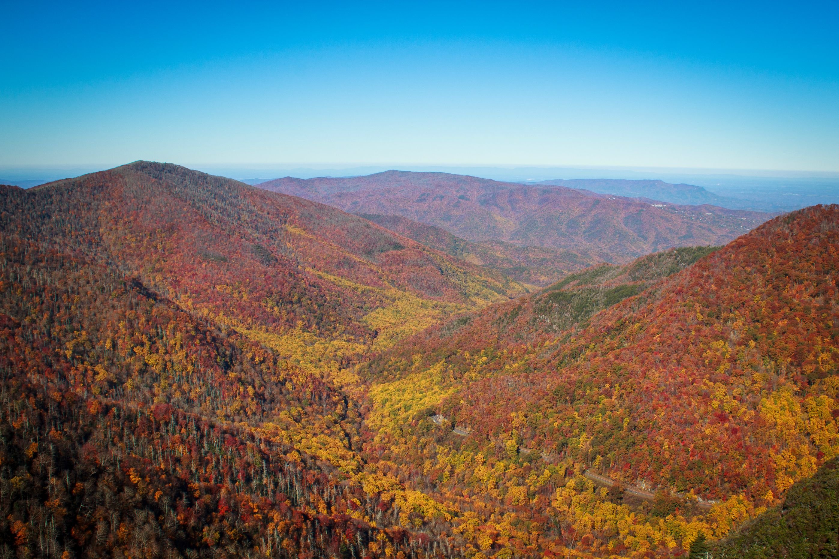 Autumn From Chimney Tops Great Smoky Mountains HD wallpaper