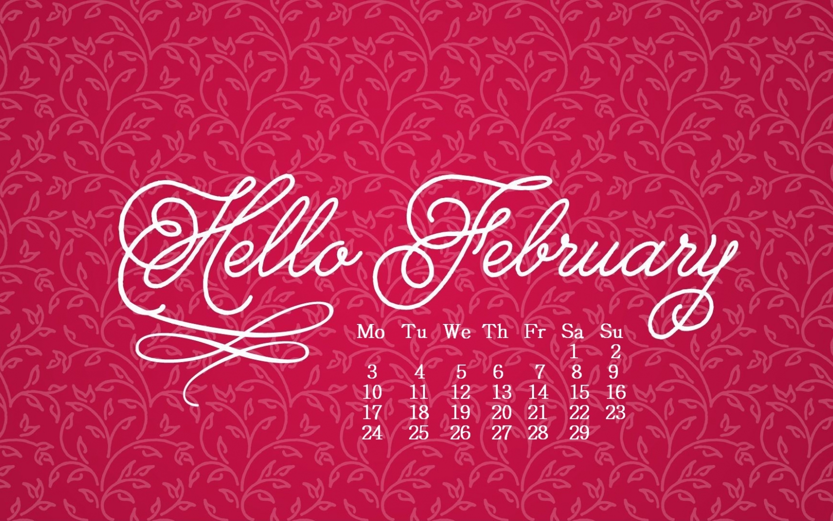 Free download February 2020 Desktop Wallpaper Max Calendars