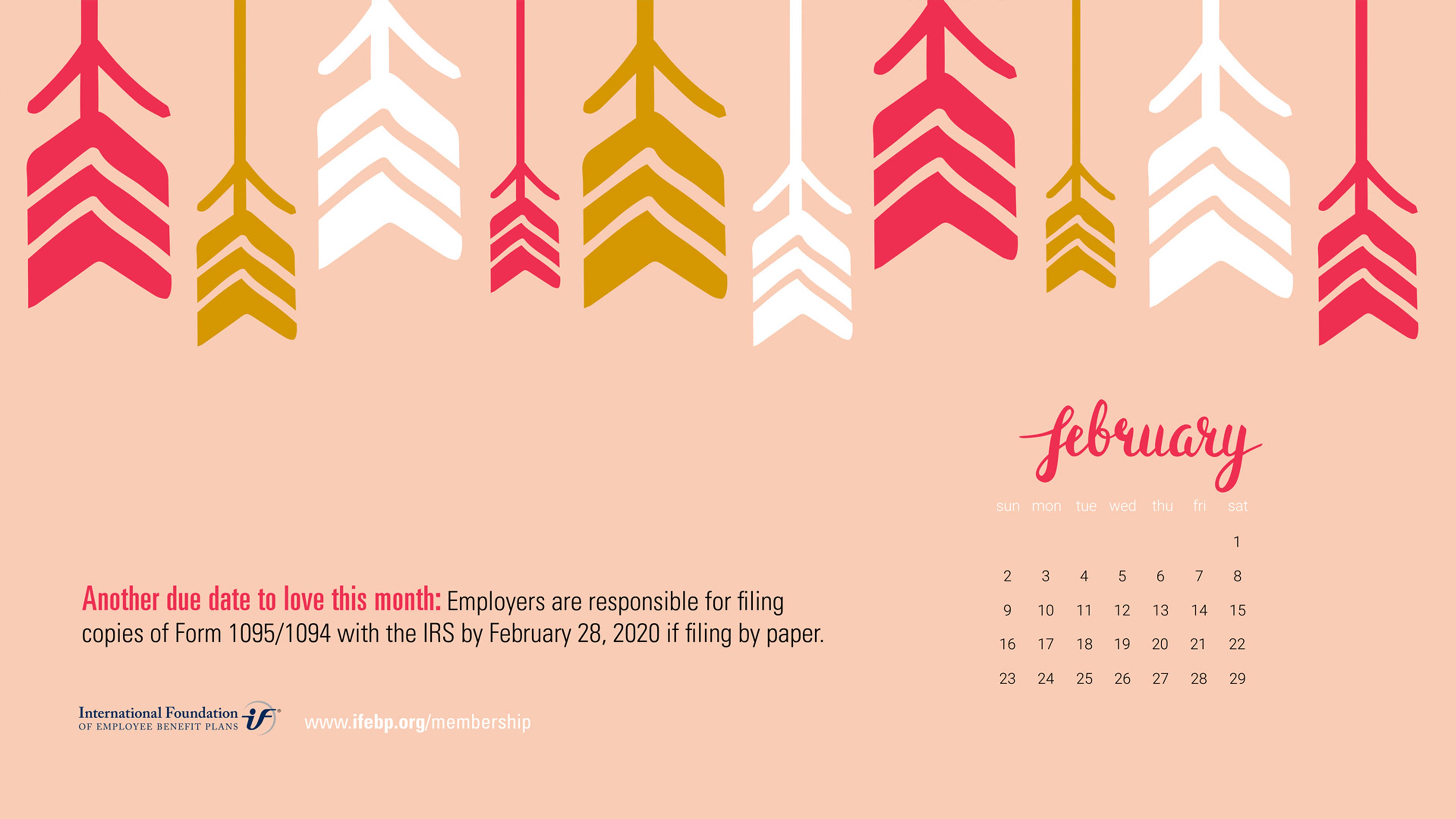 International Foundation Calendar Desktop Wallpaper