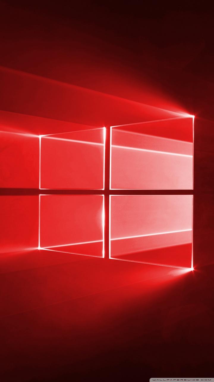 Windows 10 Red in 4K Ultra HD Desktop Background Wallpaper