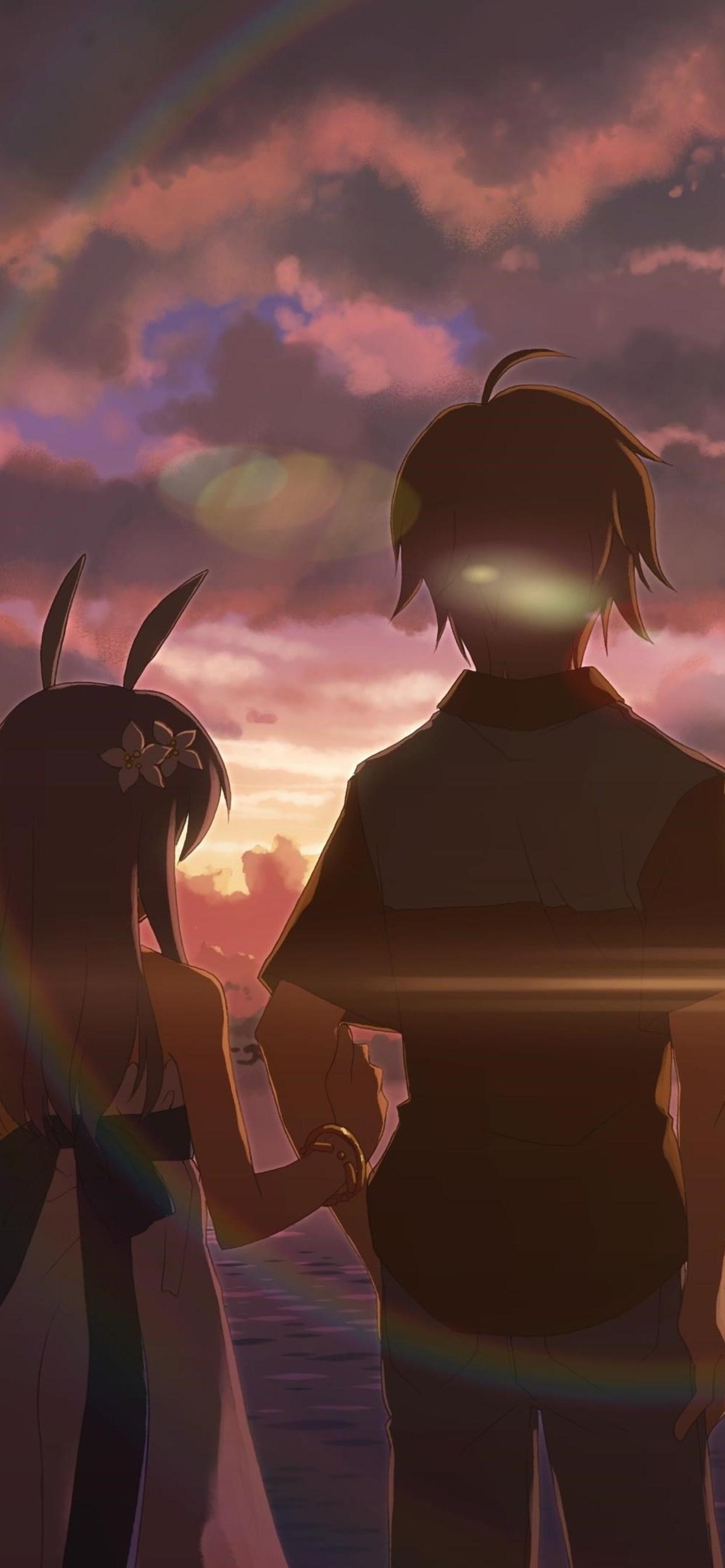 Anime Boy And Girl Alone And Sister Background, Download