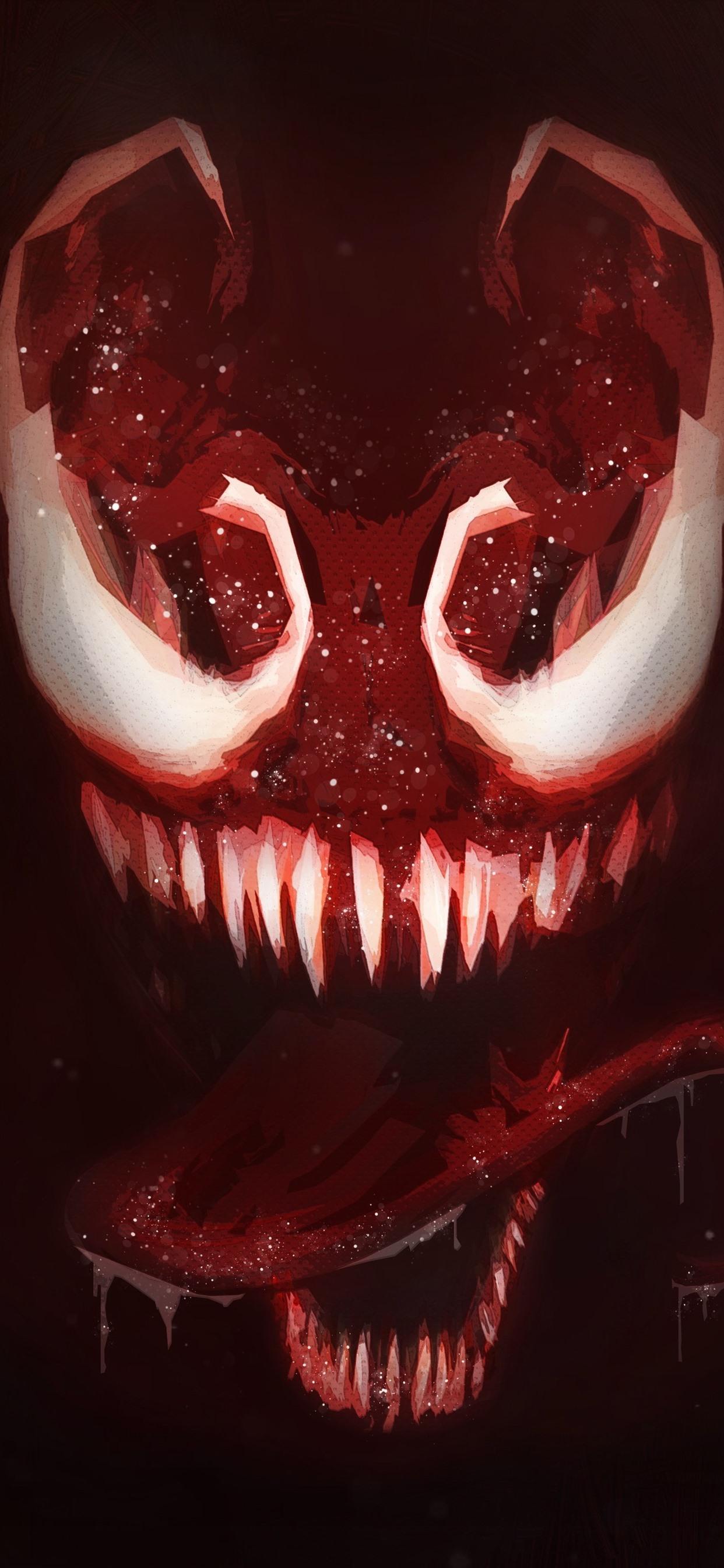 Wallpaper Venom, teeth, horror, art picture 5120x2880 UHD 5K