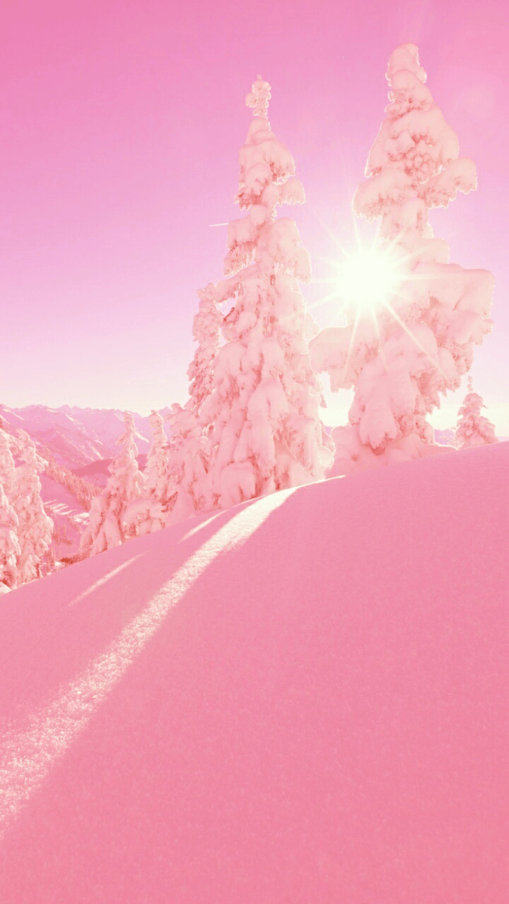 pink snow wallpaper