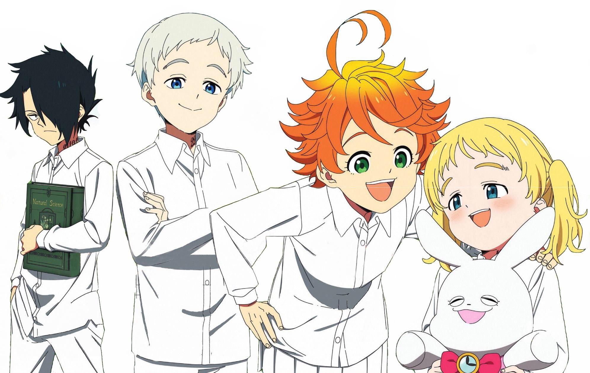emma, ray and norman from the promised neverland wallpaper on emma ray norman wallpapers