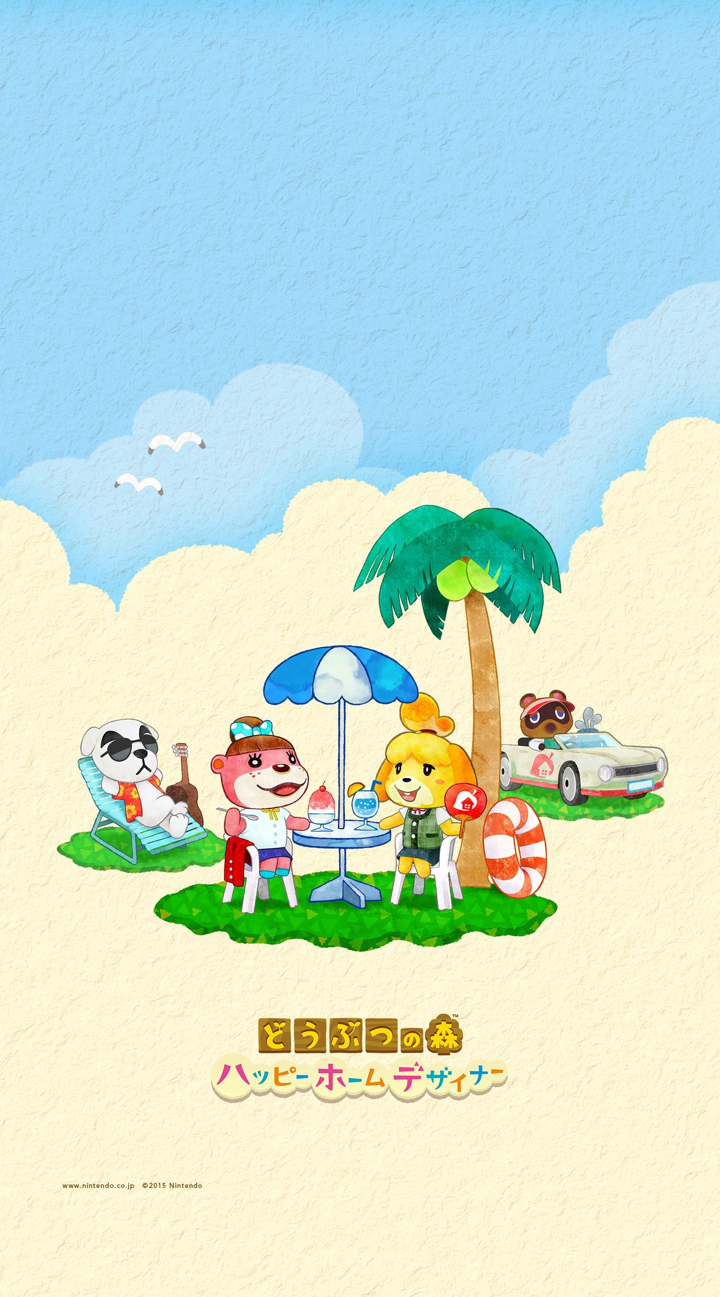 Cute summer Animal Crossing: Happy Home Designer wallpapers from Nintendo