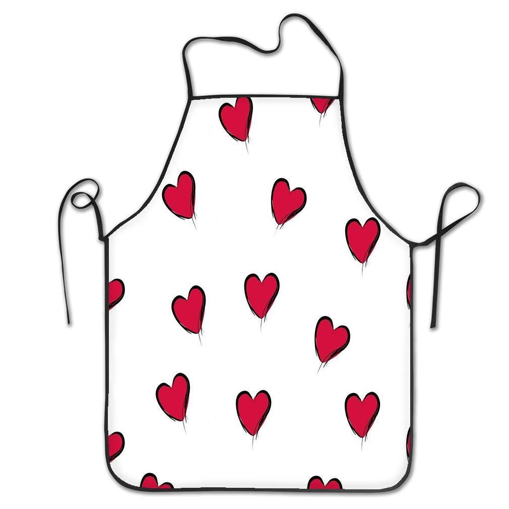 KOiomho Funny Personality Apron Grunge Crazy Heart