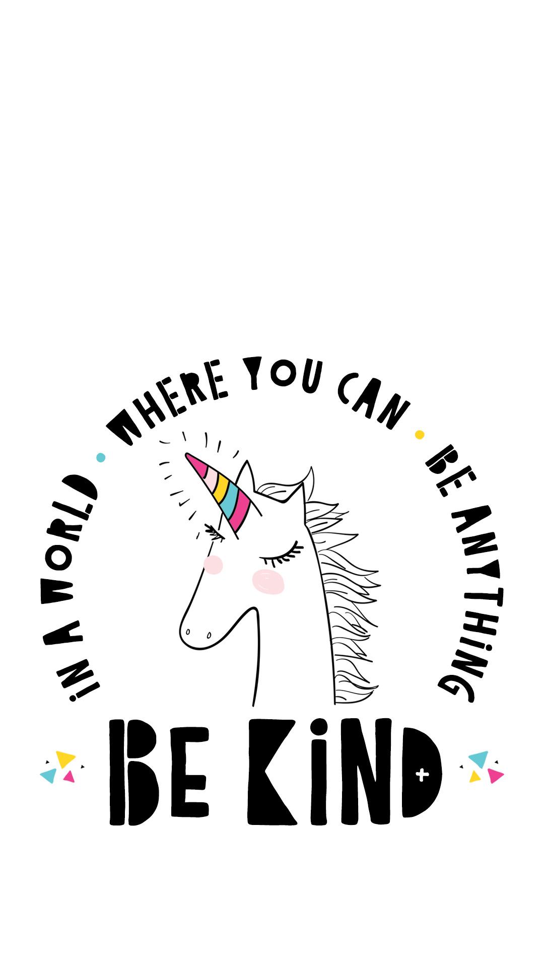 Unicorn Be Kind Quote & Wallpaper // Hostess with the Mostess®