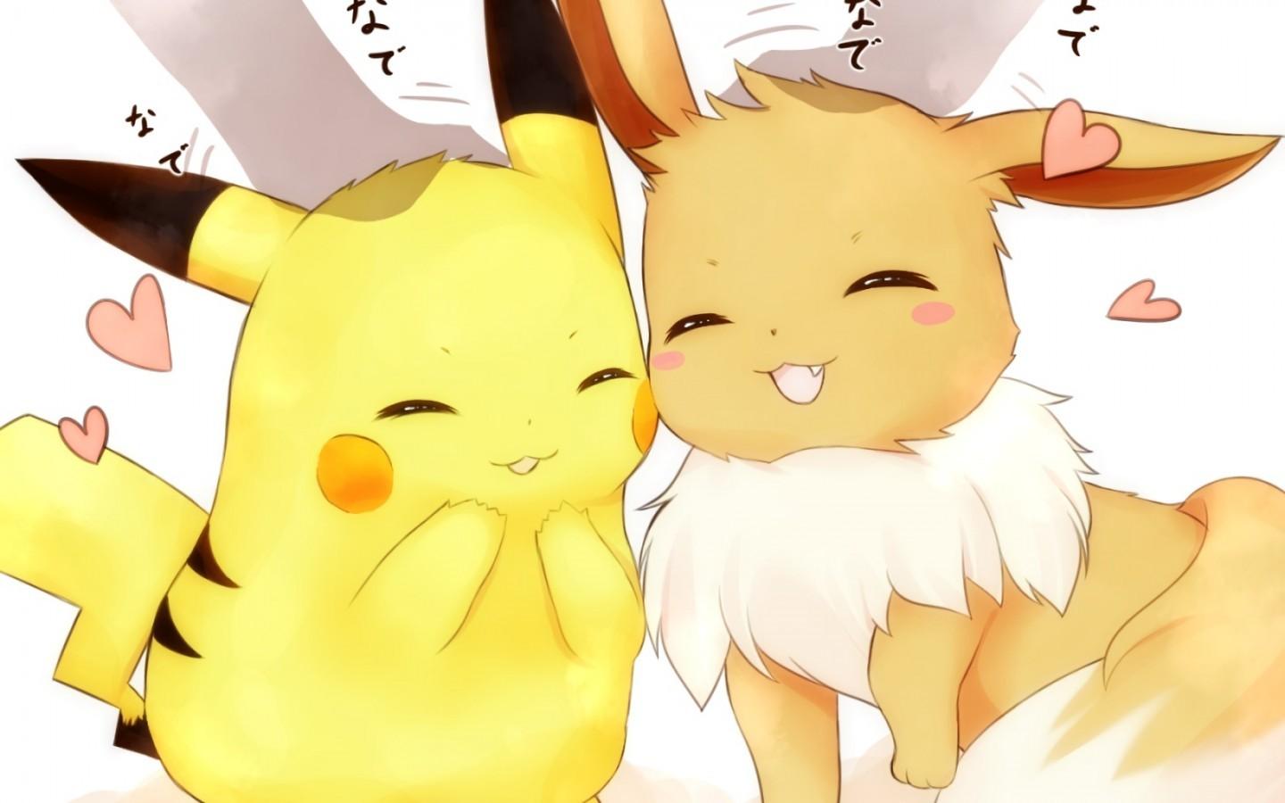 Pikachu, Eeve, Cute, Pokemon Wallpaper Pikachu