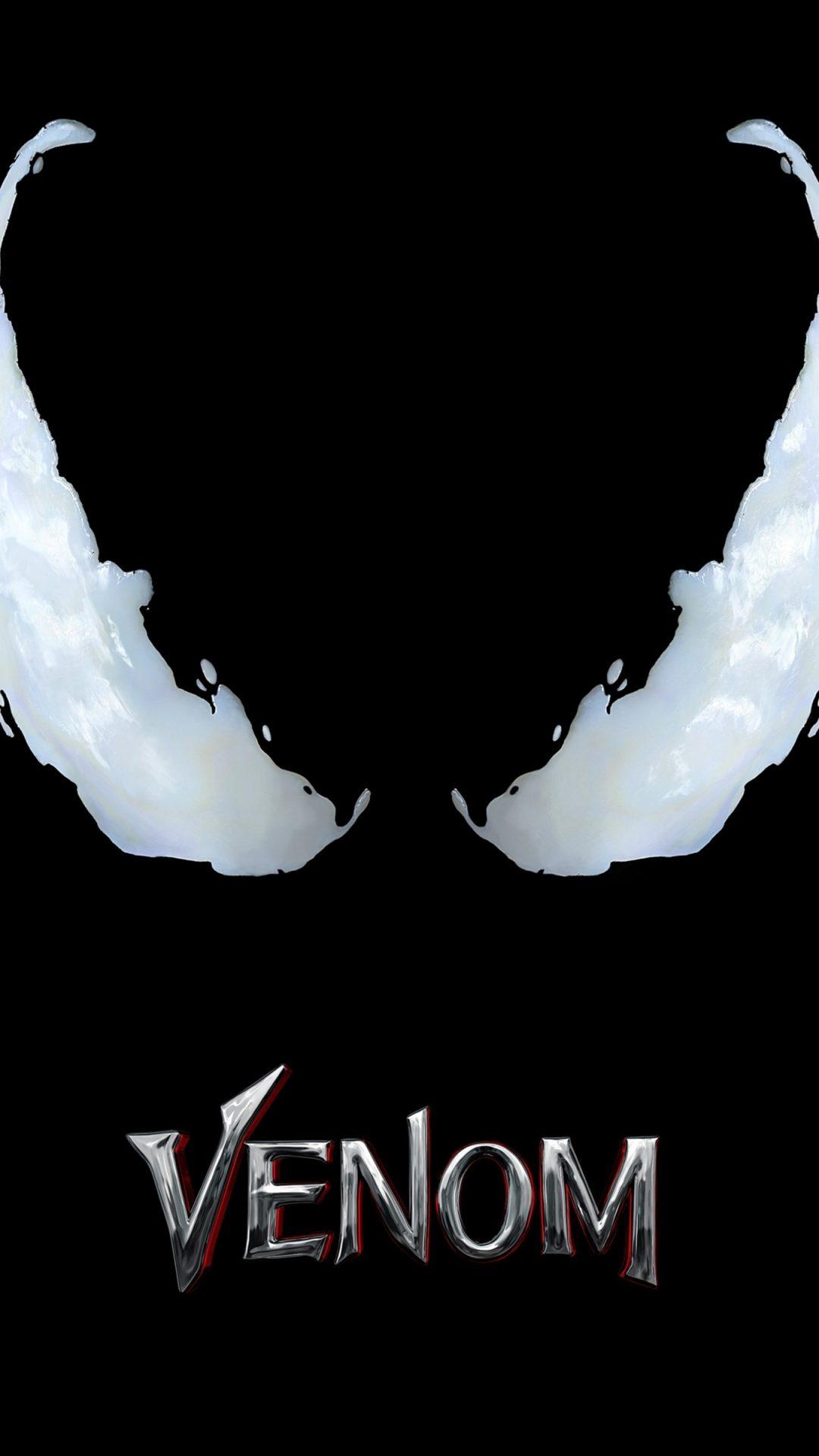 Venom Movie Logo Black 4K Wallpaper
