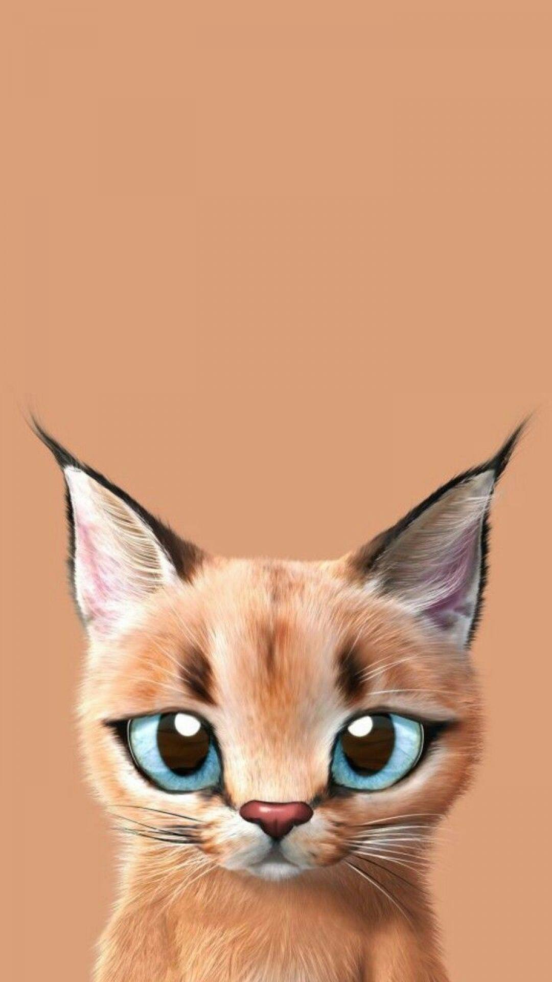 Kawaii Anime Cat HD Wallpaper (Desktop Background / Android / iPhone) (1080p, 4k) (1080x1920) (2020)