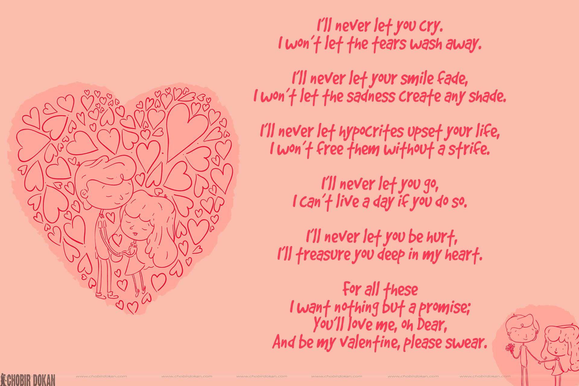 Will You Be My Valentine Poems For Him Her With Image