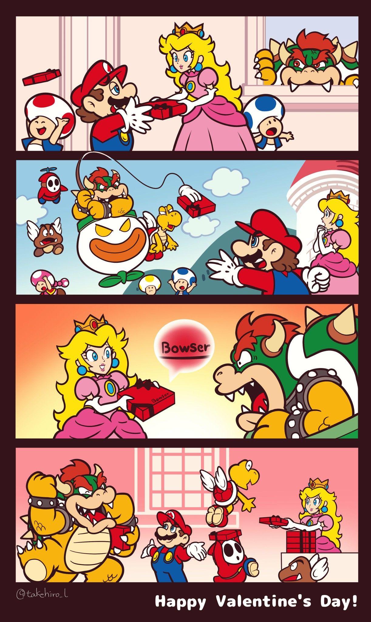Super Mario Valentines. Super mario art, Super