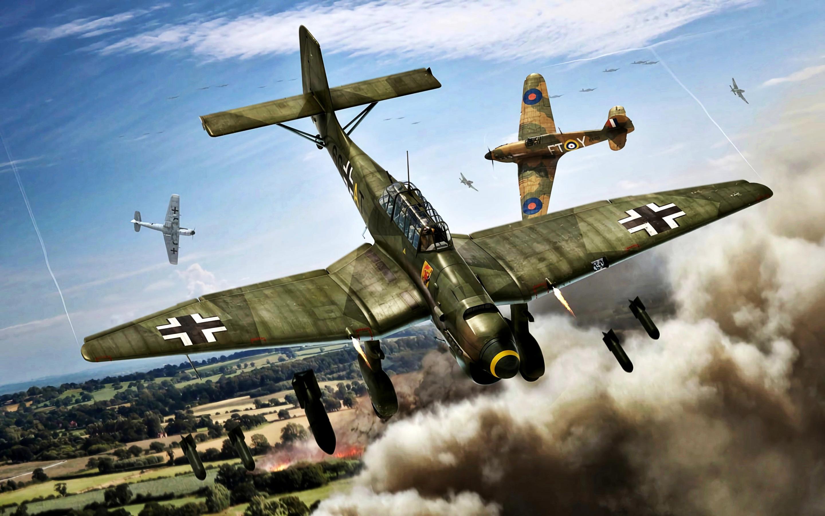 Download wallpaper Junkers Ju World War II, german bomber, Ju