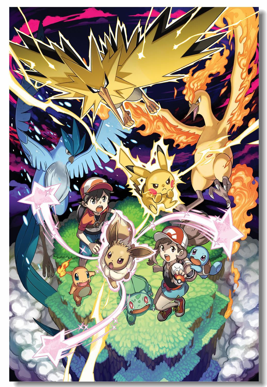 Custom Canvas Art Pokemon Poster Pokemon Wall Stickers Anime