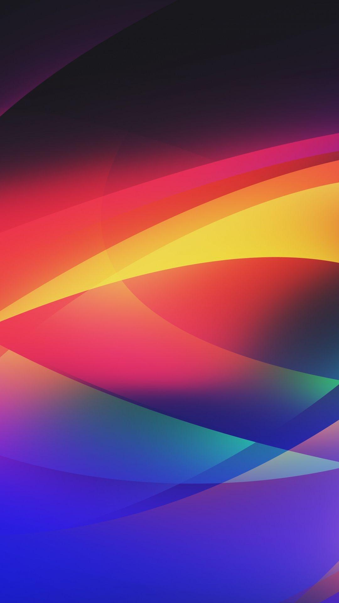 Colorful, abstract, colors waves, vector, 1080x1920 wallpaper