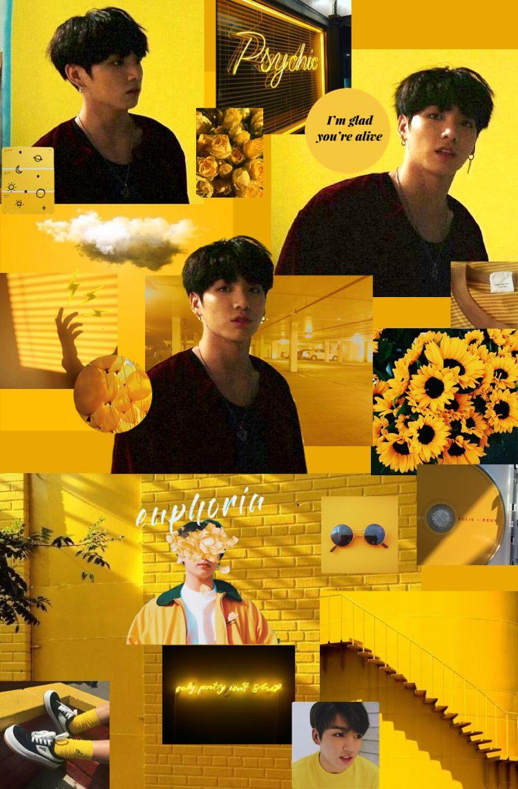 YELLOW #jungkook #aesthetic #bts #yellow. Bts wallpaper, Jungkook