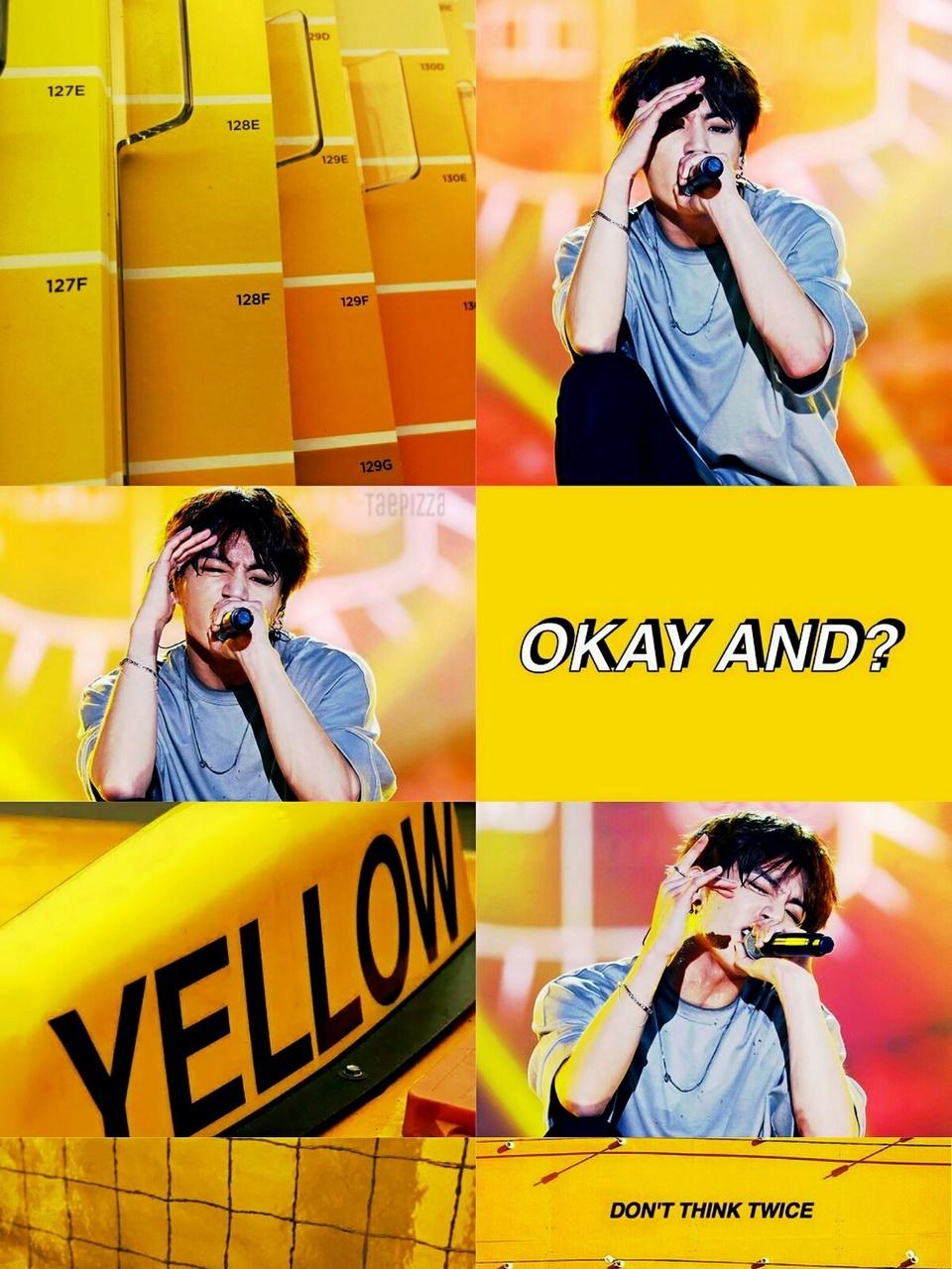 Jungkook aesthetic yellow
