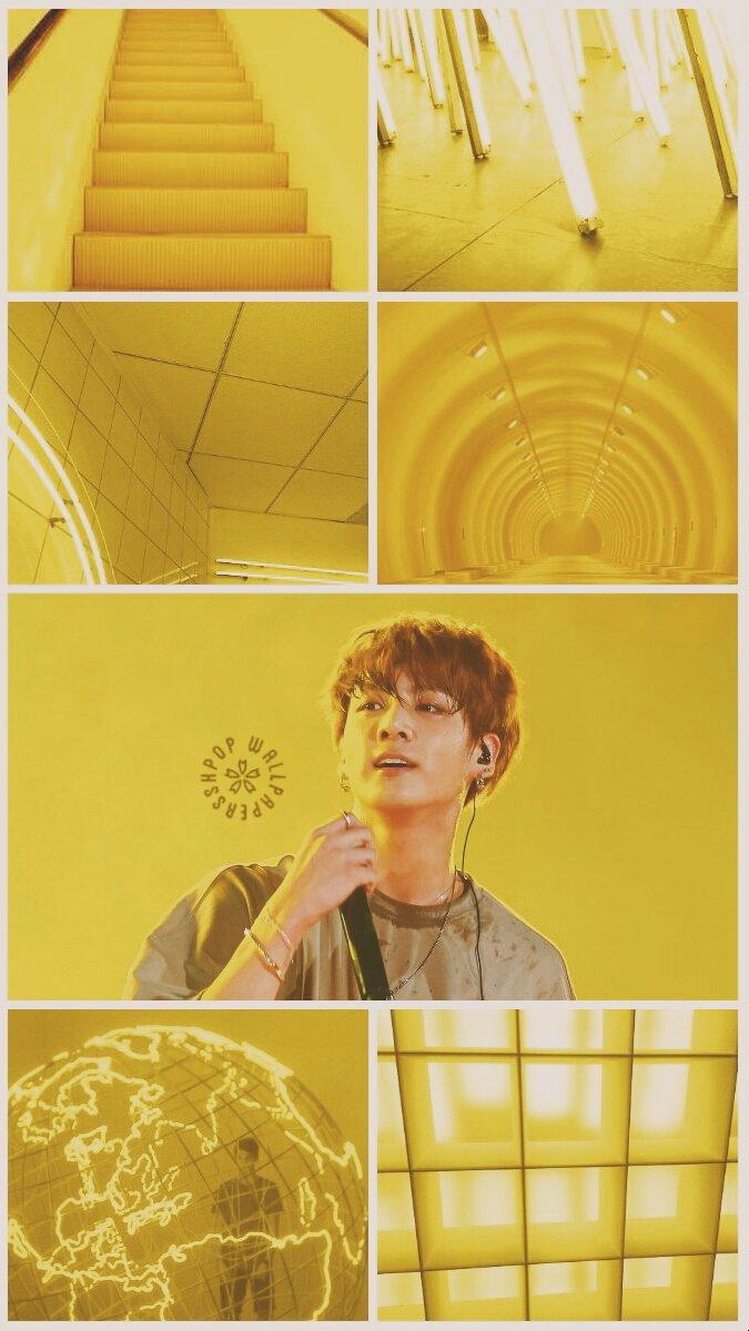 Jungkook Yellow Aesthetic Wallpapers Wallpaper Cave