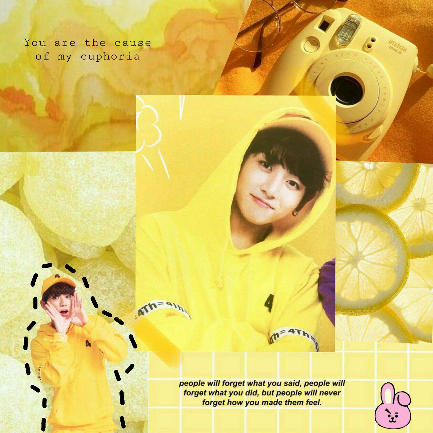 Jungkook Yellow Aesthetic Wallpapers Wallpaper Cave