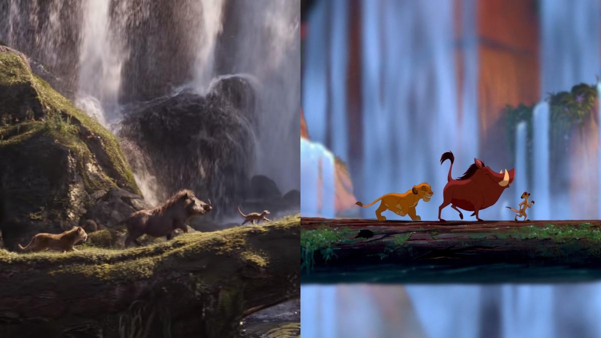 A Side By Side Comparison Of The New Lion King With The 1994