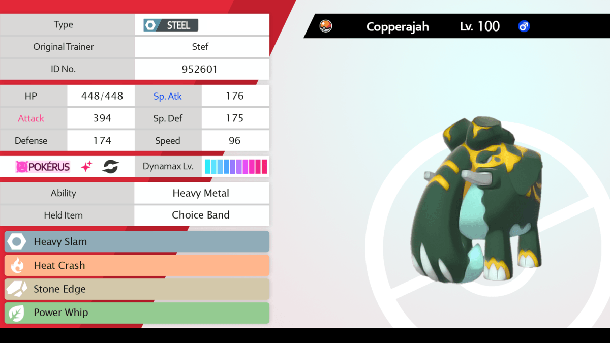 Copperajah 6IV Shiny Sword and Shield