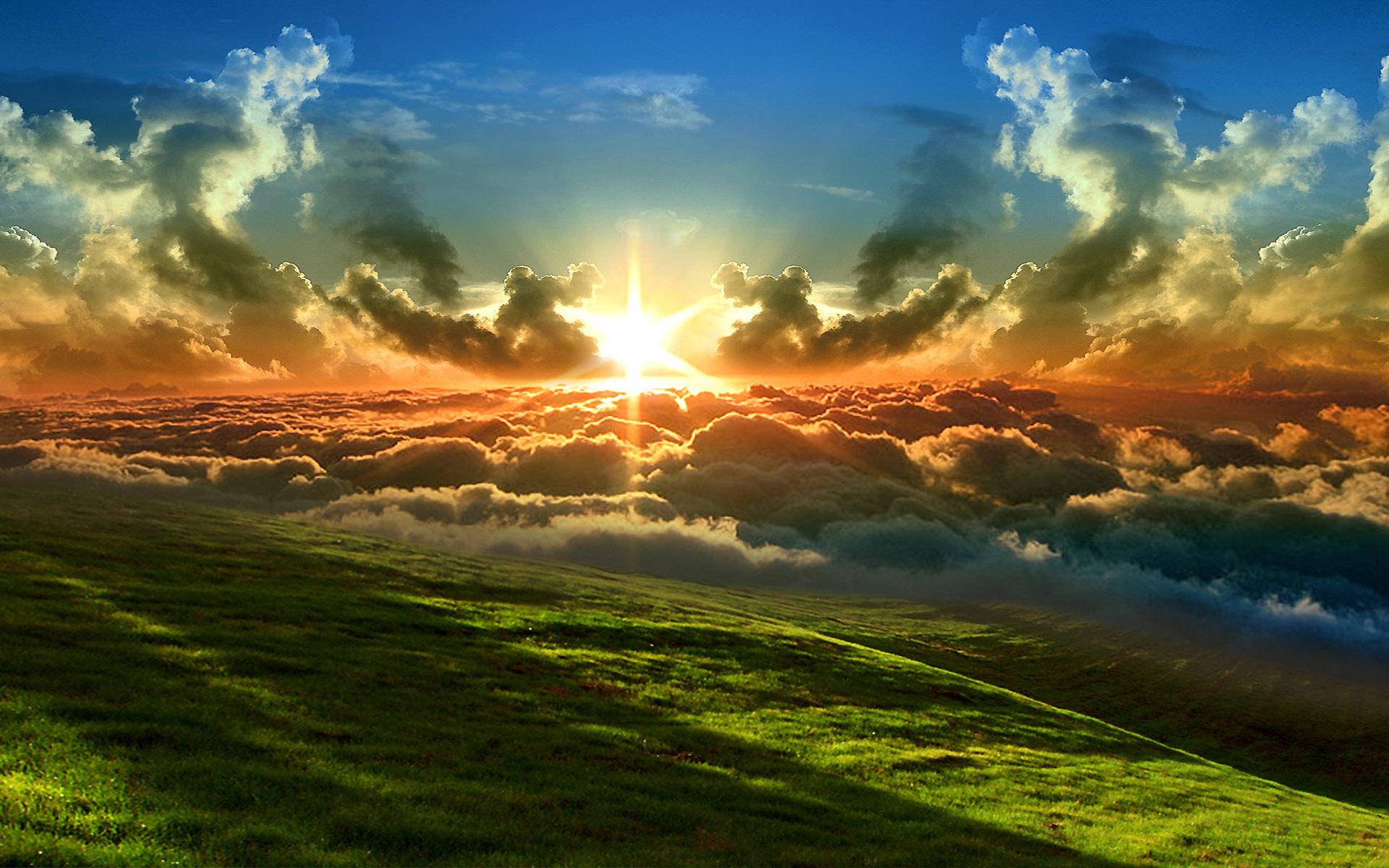 Sunlight Through Clouds Wallpaper