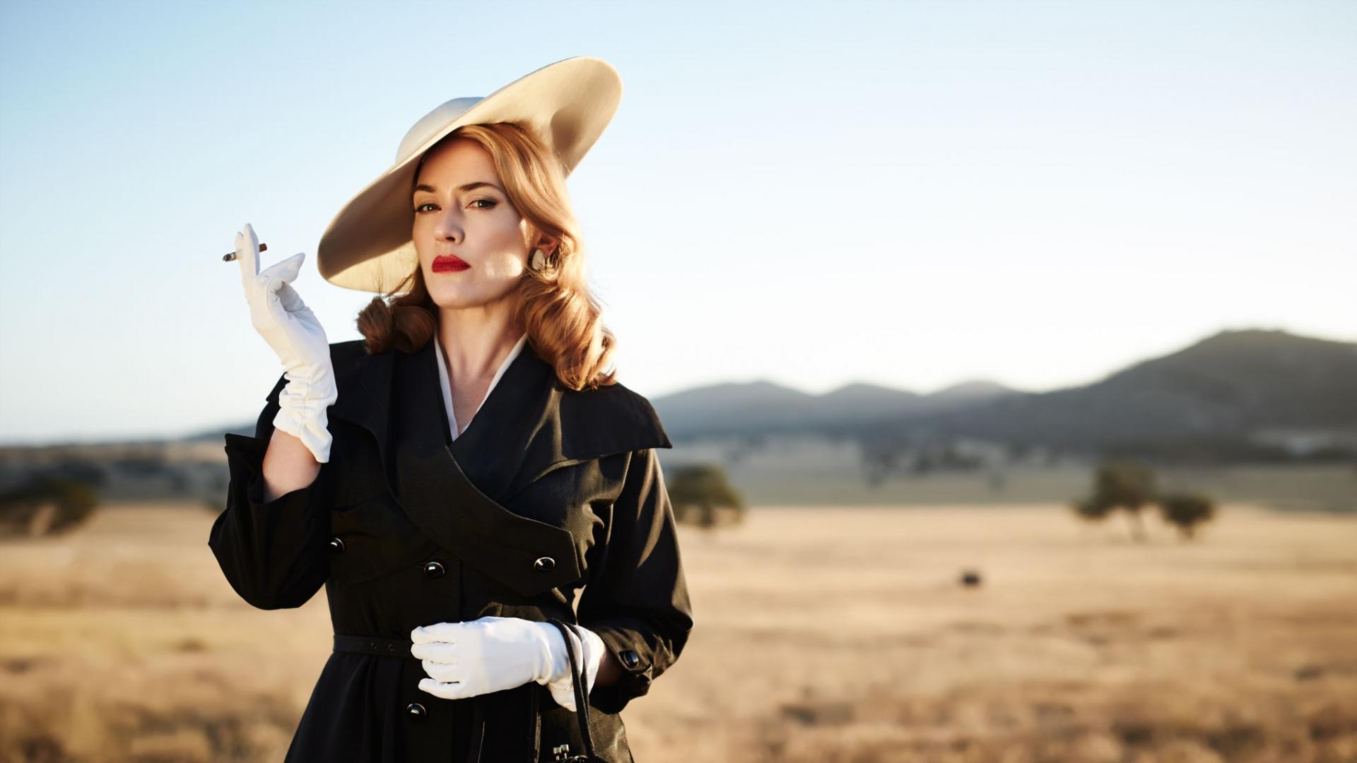 Download 1920x1080 HD Wallpaper the dressmaker face wide hat kate