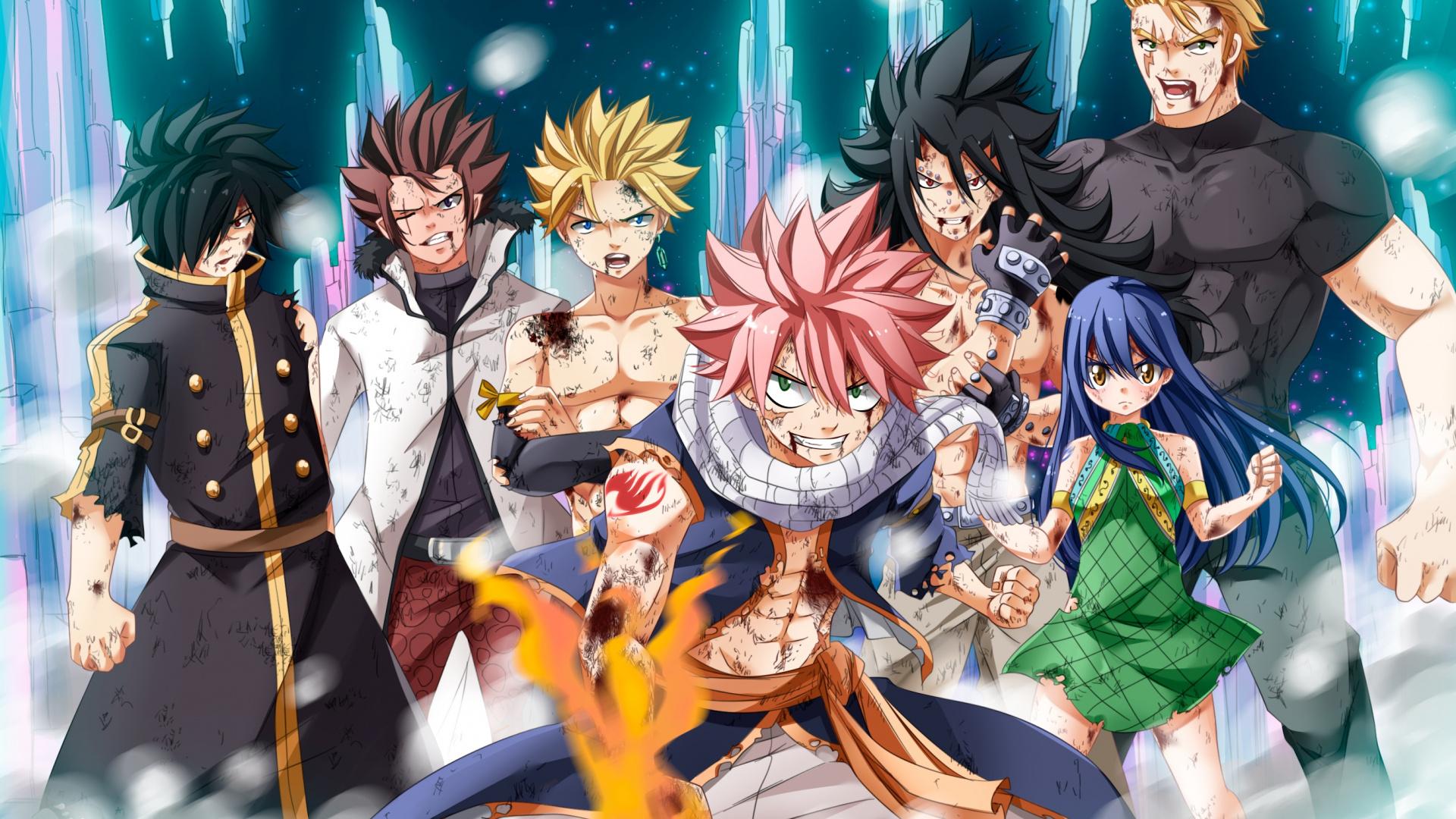 Download Anime, lead characters, Fairy Tail wallpaper, 1920x1080