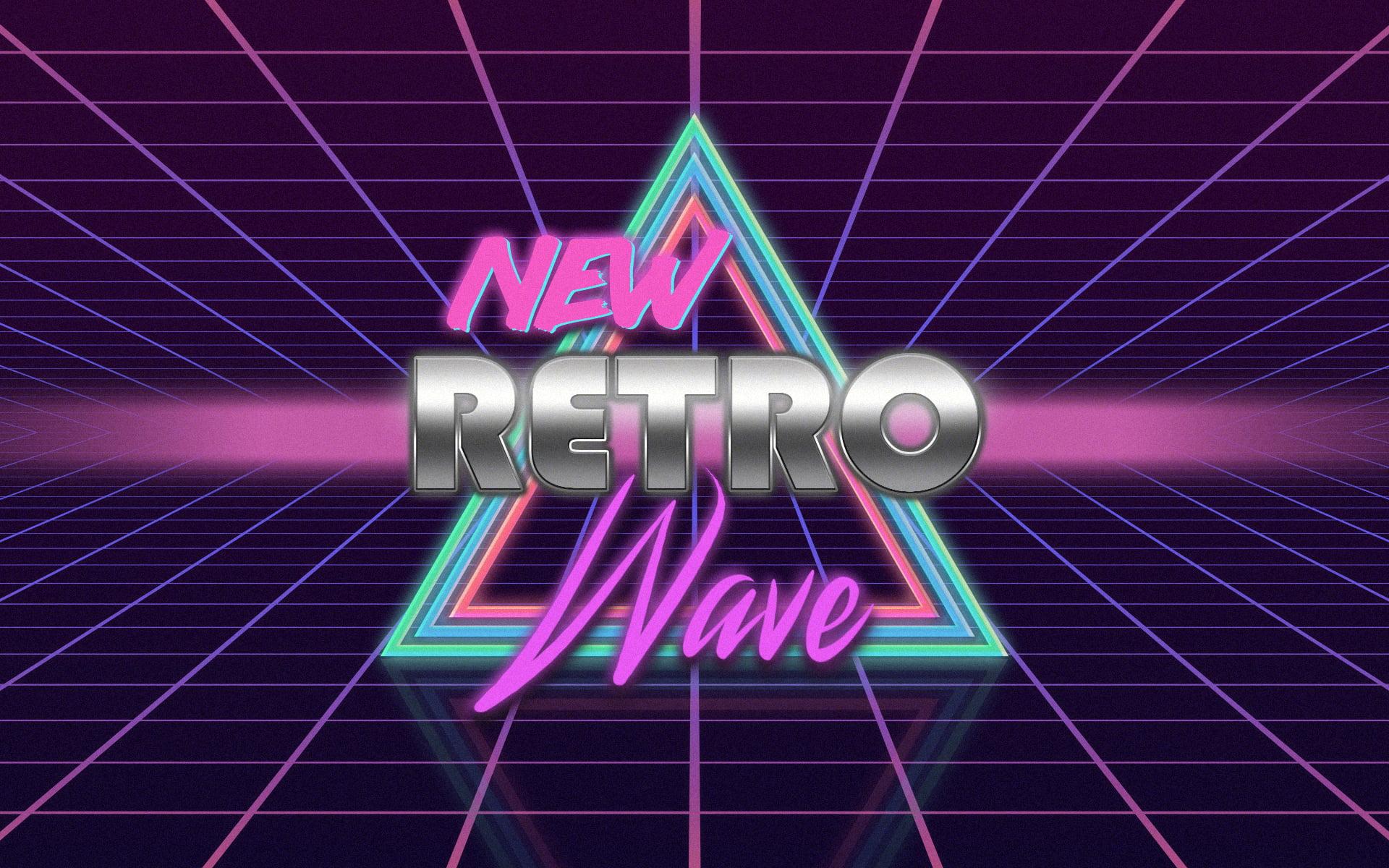 New Retro Wave wallpaper, Retro style, neon, 1980s, vintage HD