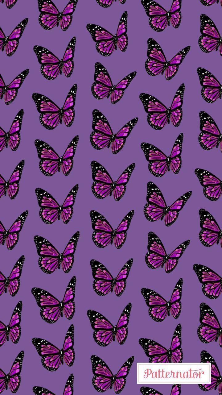 Baddie Purple Butterfly Wallpaper Aesthetic