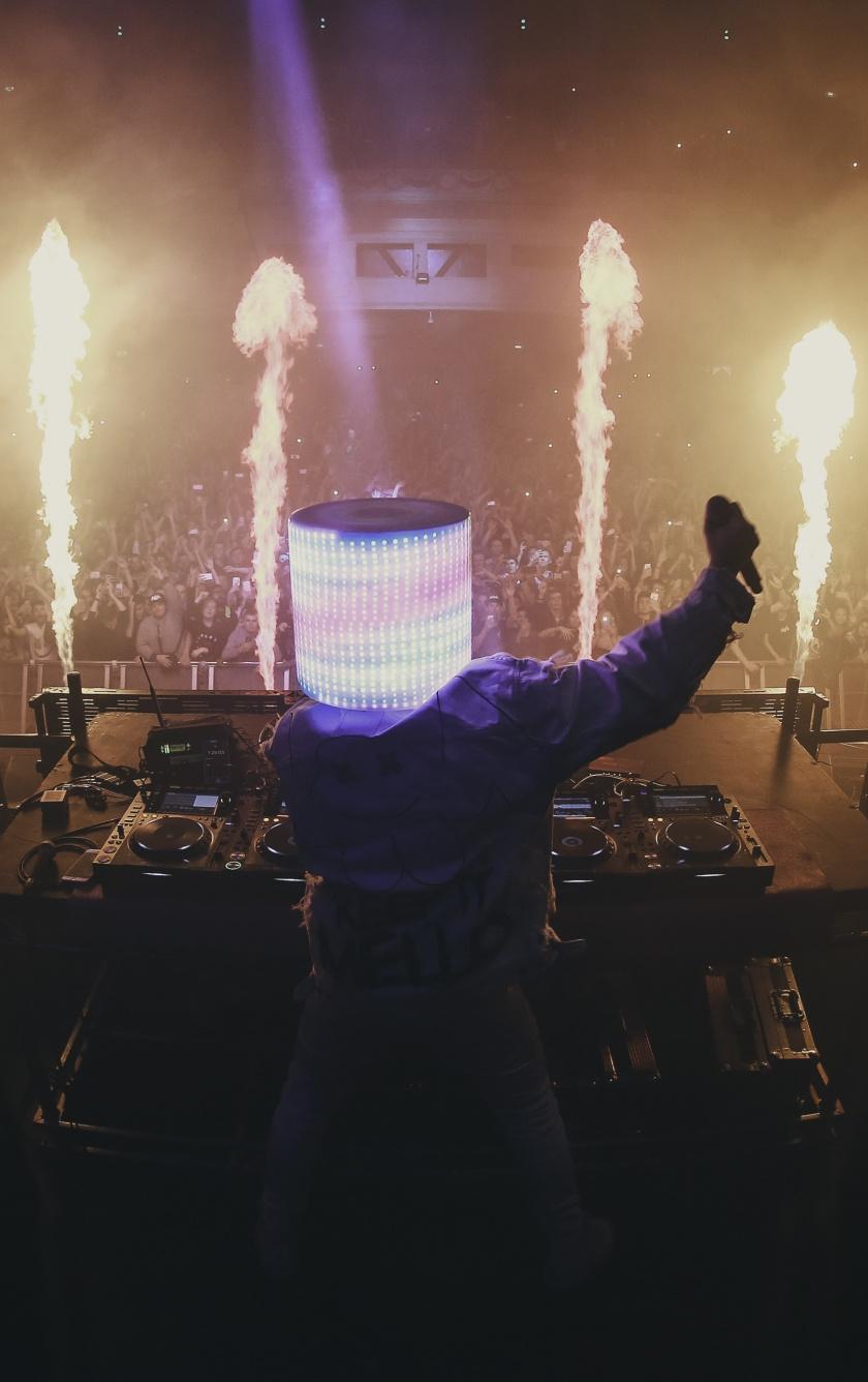 Download 840x1336 wallpaper marshmello, music producer, live event