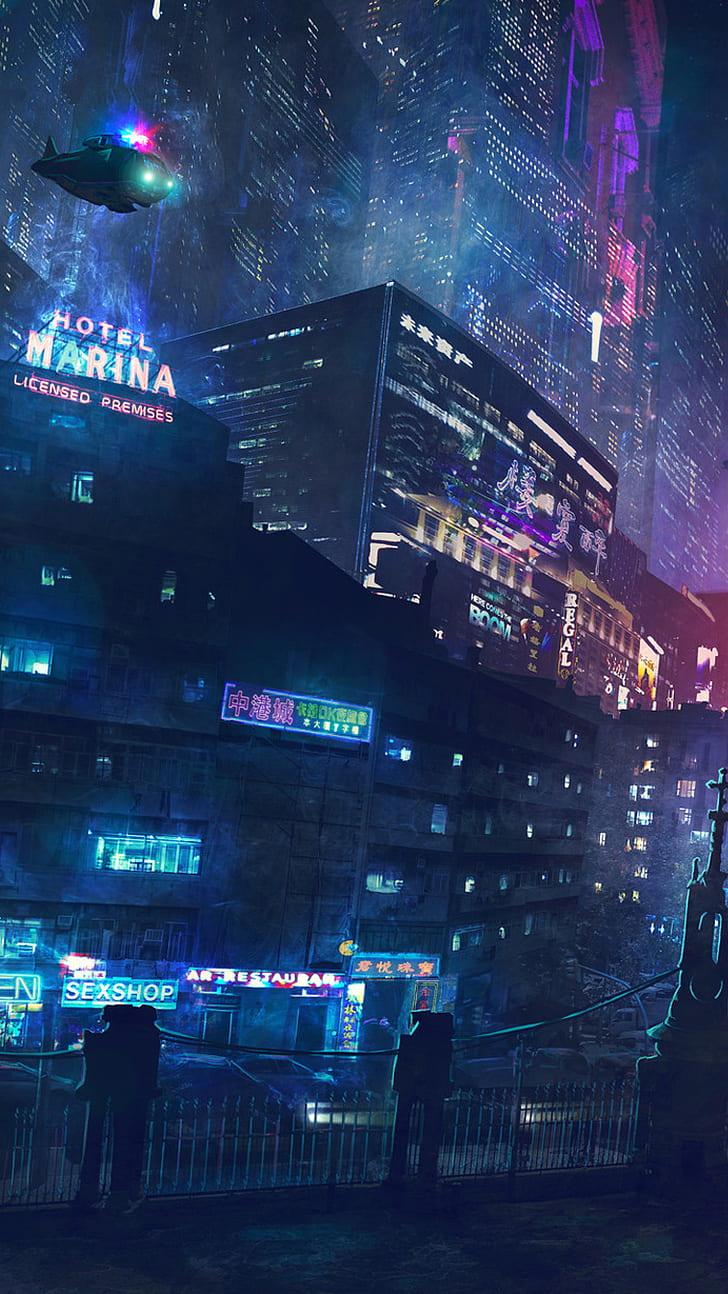 Download Anime Boy Cyberpunk 2K Amoled Wallpaper