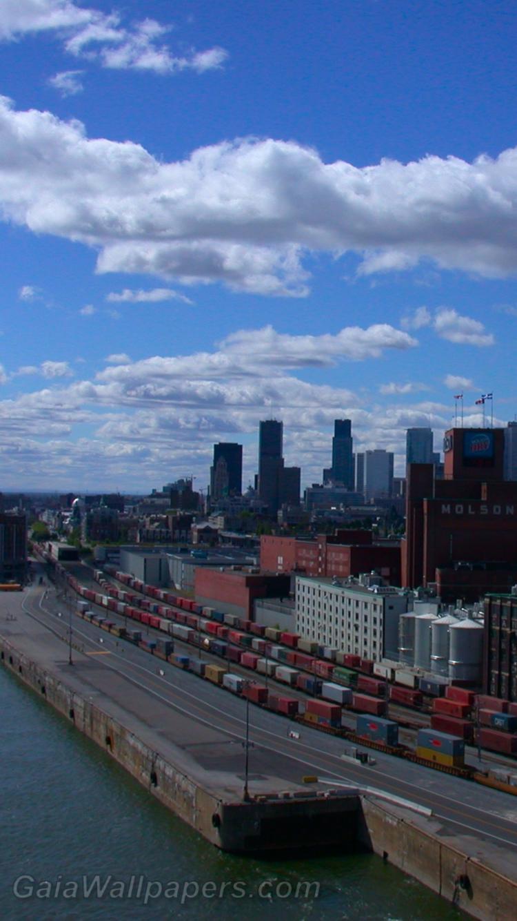 Old Port of Montreal seen from the Jacques Cartier Bridge