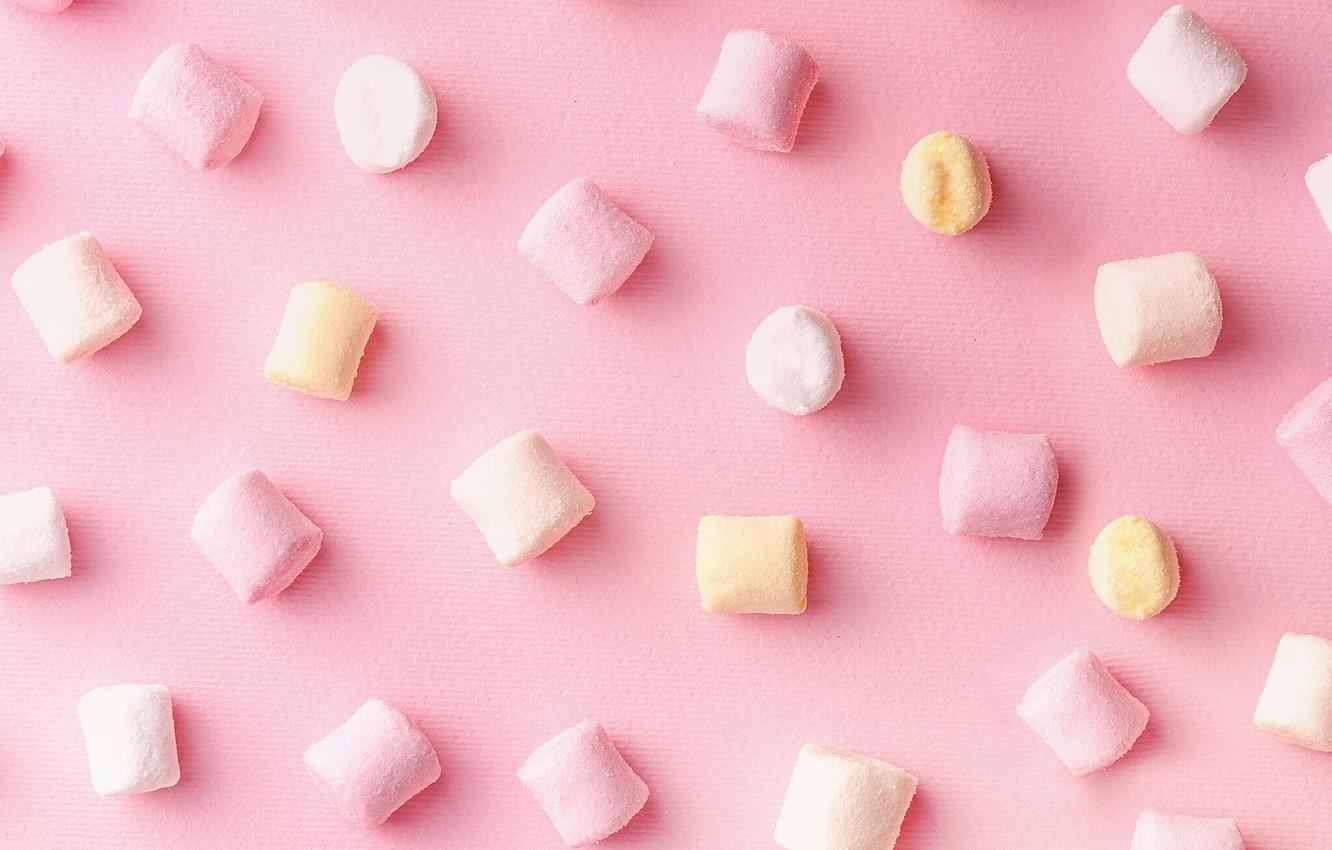 Wallpaper background, pink, marshmallows image for desktop