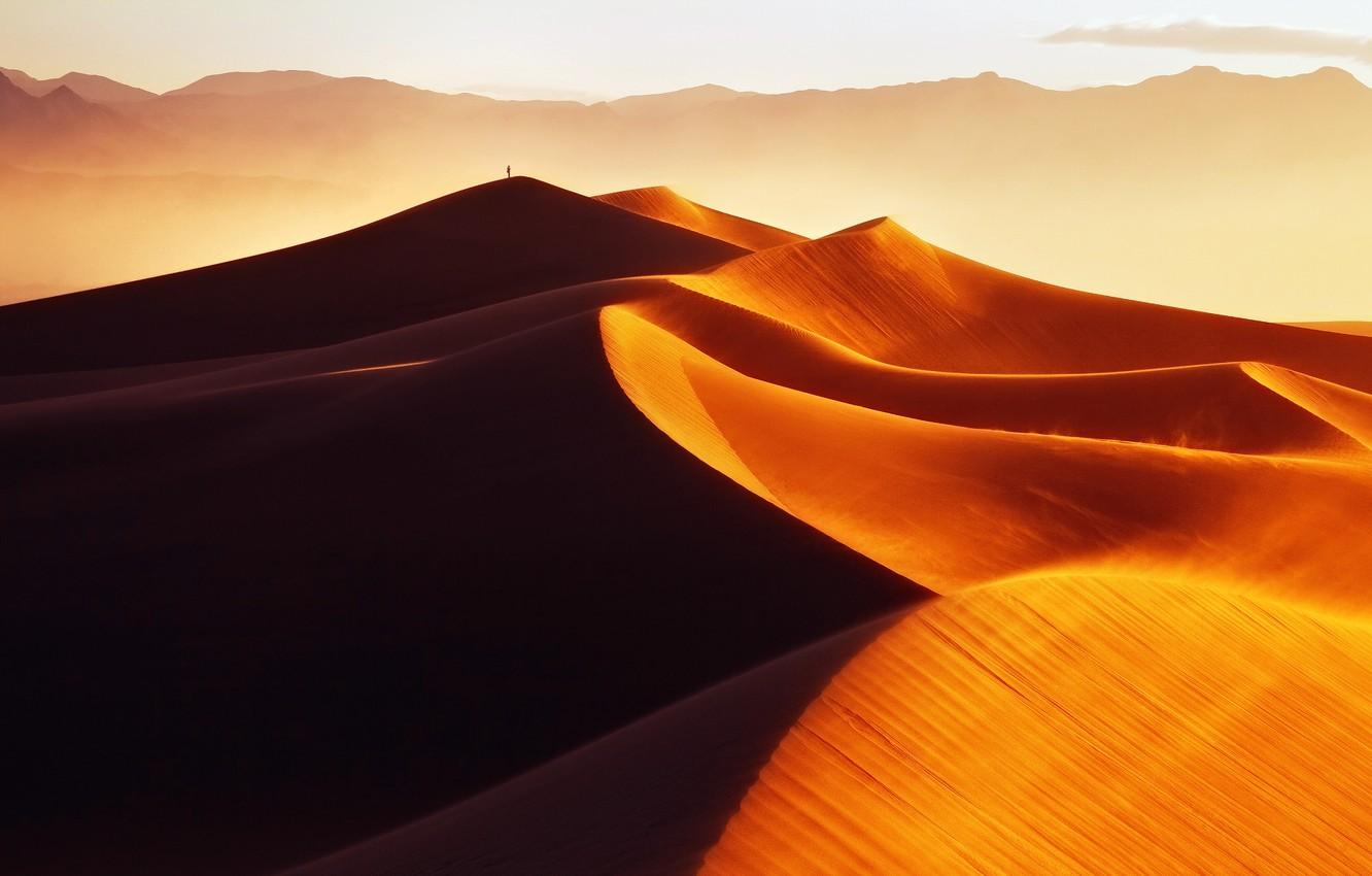 Wallpaper sand, light, the dunes, desert, people, morning, dunes