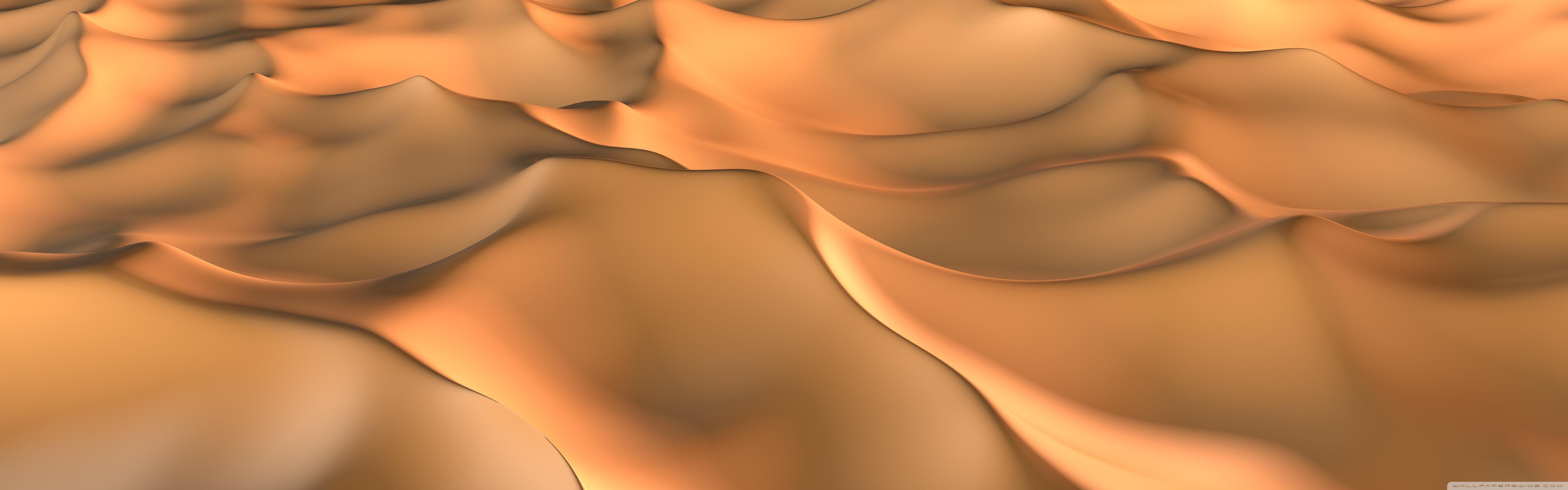 3D Desert Dunes, Golden Sands Ultra HD Desktop Background