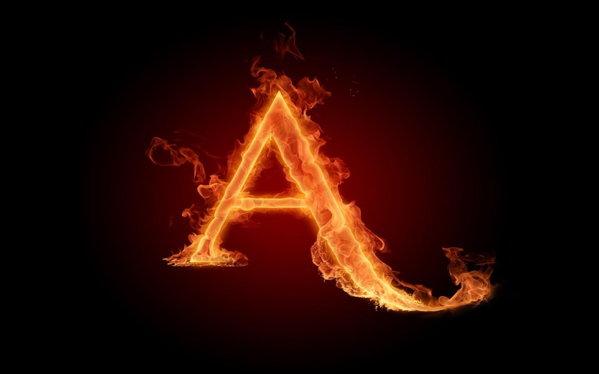 Flame Background. HD Burning Fire Letter A Desktop Background