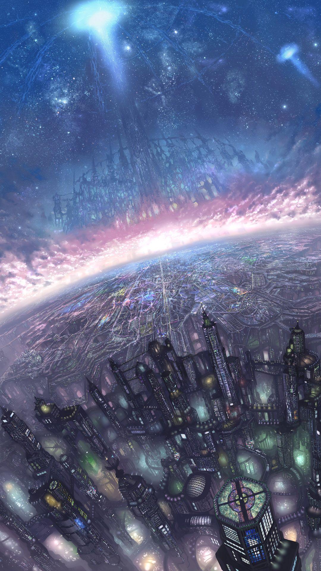 Fantasy Wallpaper futuristic city unde the dome fantasy mobile