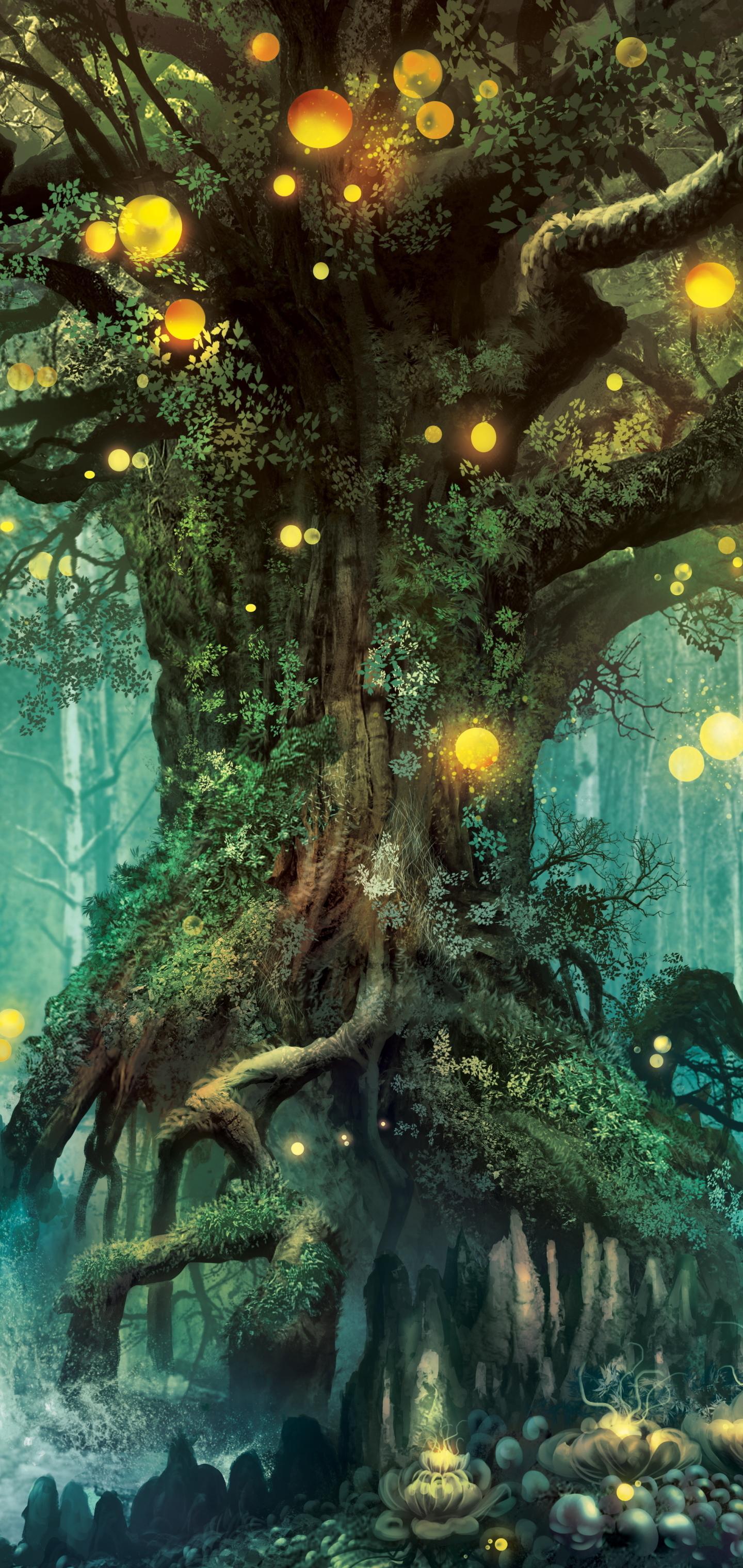 Fantasy Forest (1440x3040) Wallpaper