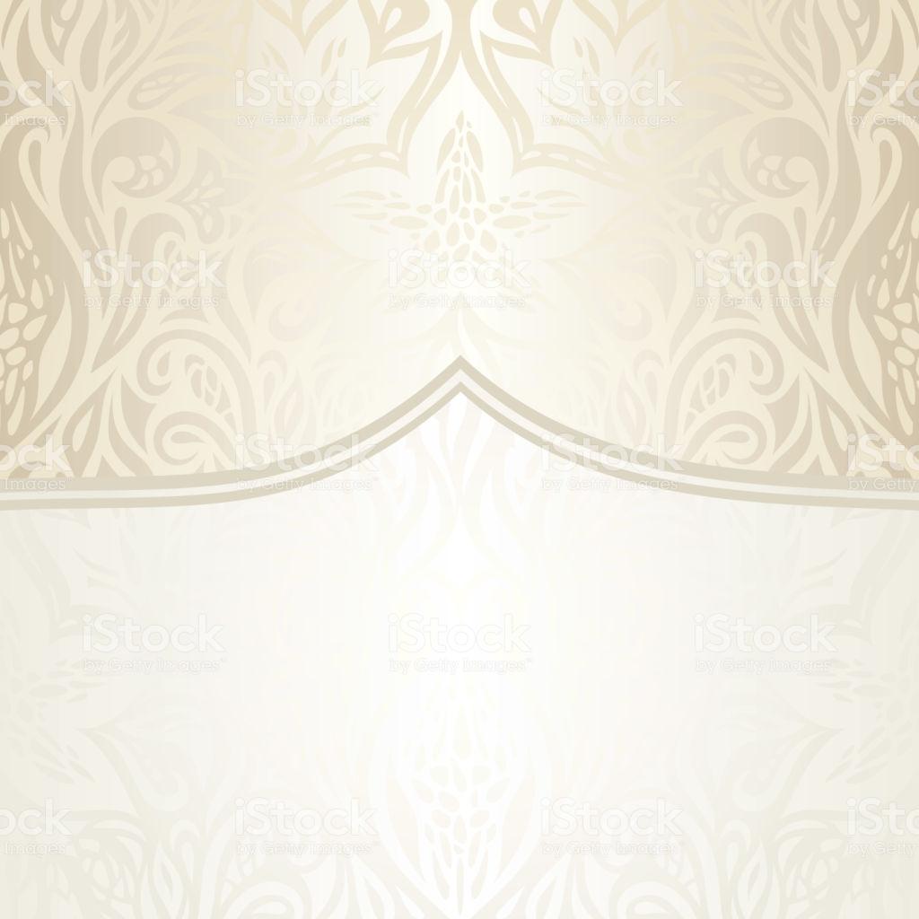 Wedding Floral Pale Decorative Vintage Background Ecru Stock