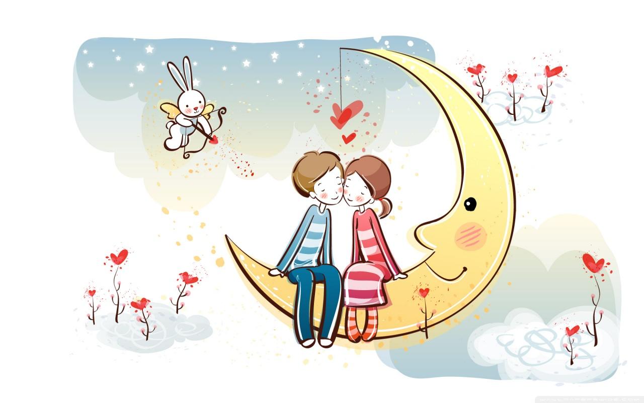 Wide 16 - Valentines Day Cartoons, Download Wallpaper