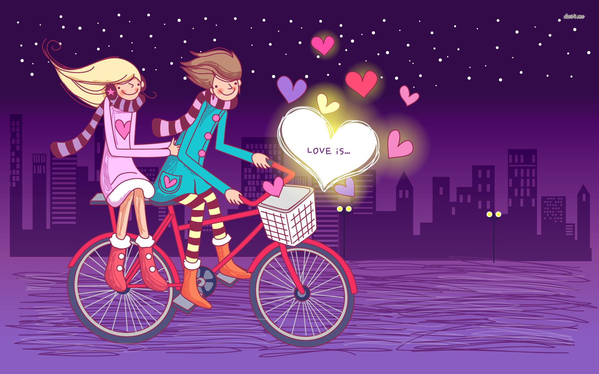 Valentines Day Animated Cartoon Wallpaper Free HD Desktop