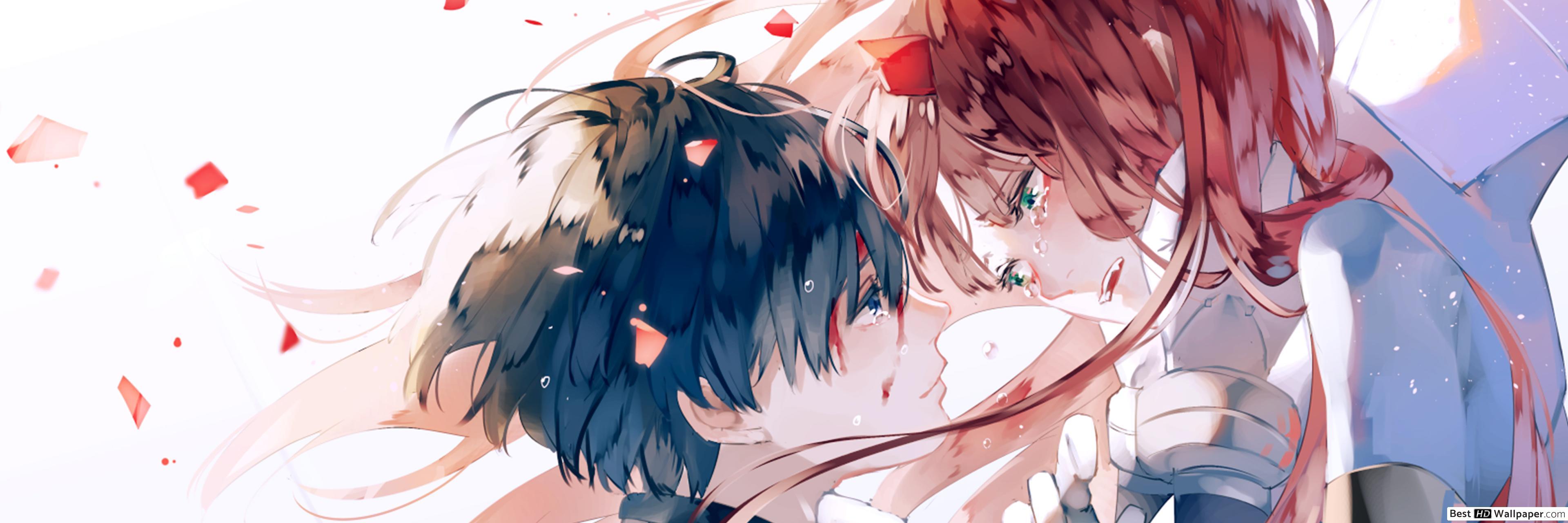 Death of Zero two and Hiro, Darling in the Franxx HD wallpaper