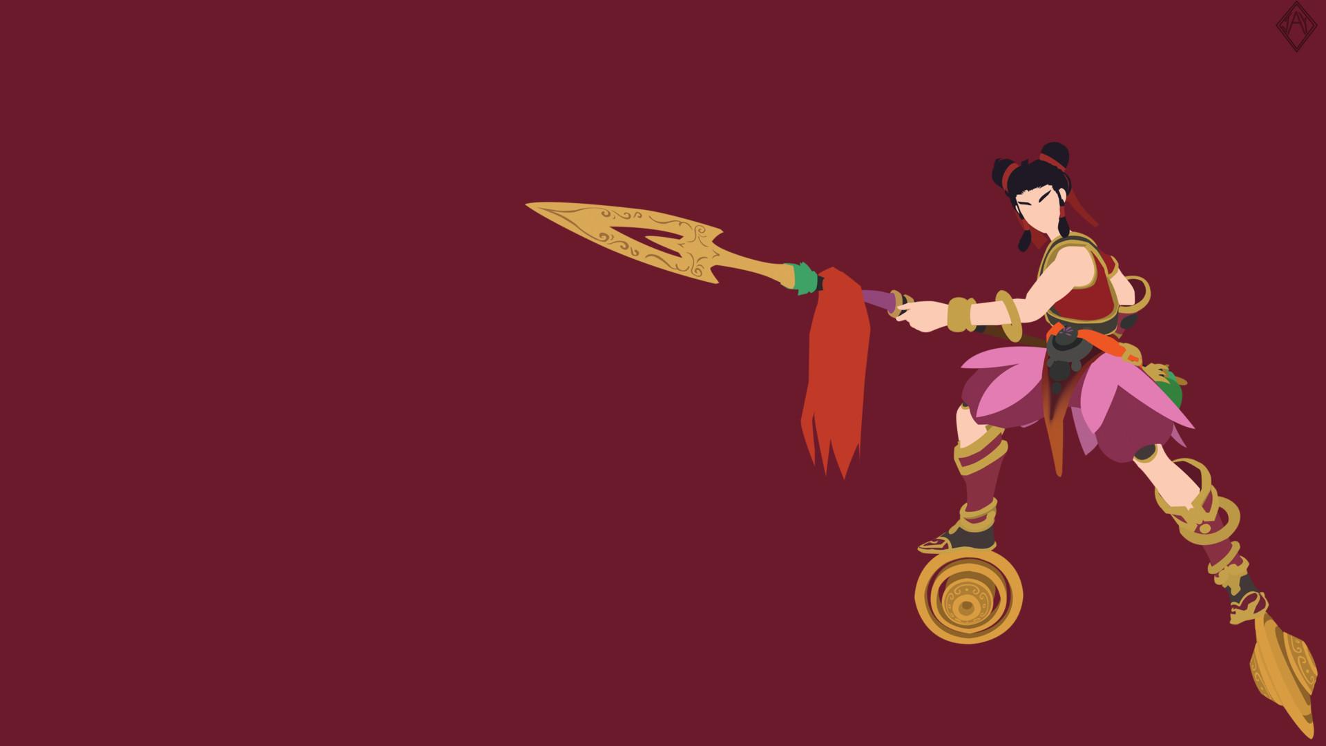 Smite. Ne Zha Minimalist Wallpaper, Jay R