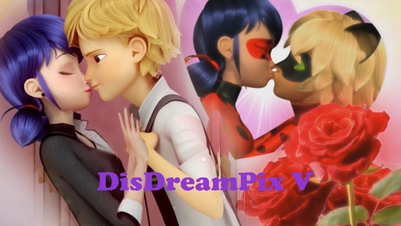 All kisses (or almost kisses) of Marinette (LadyBug) and Adrien