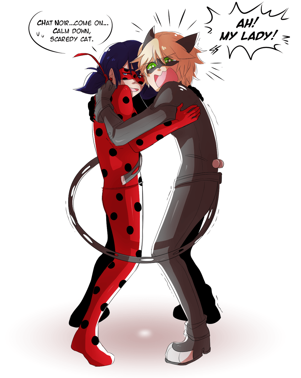 ladybug and cat noir kiss