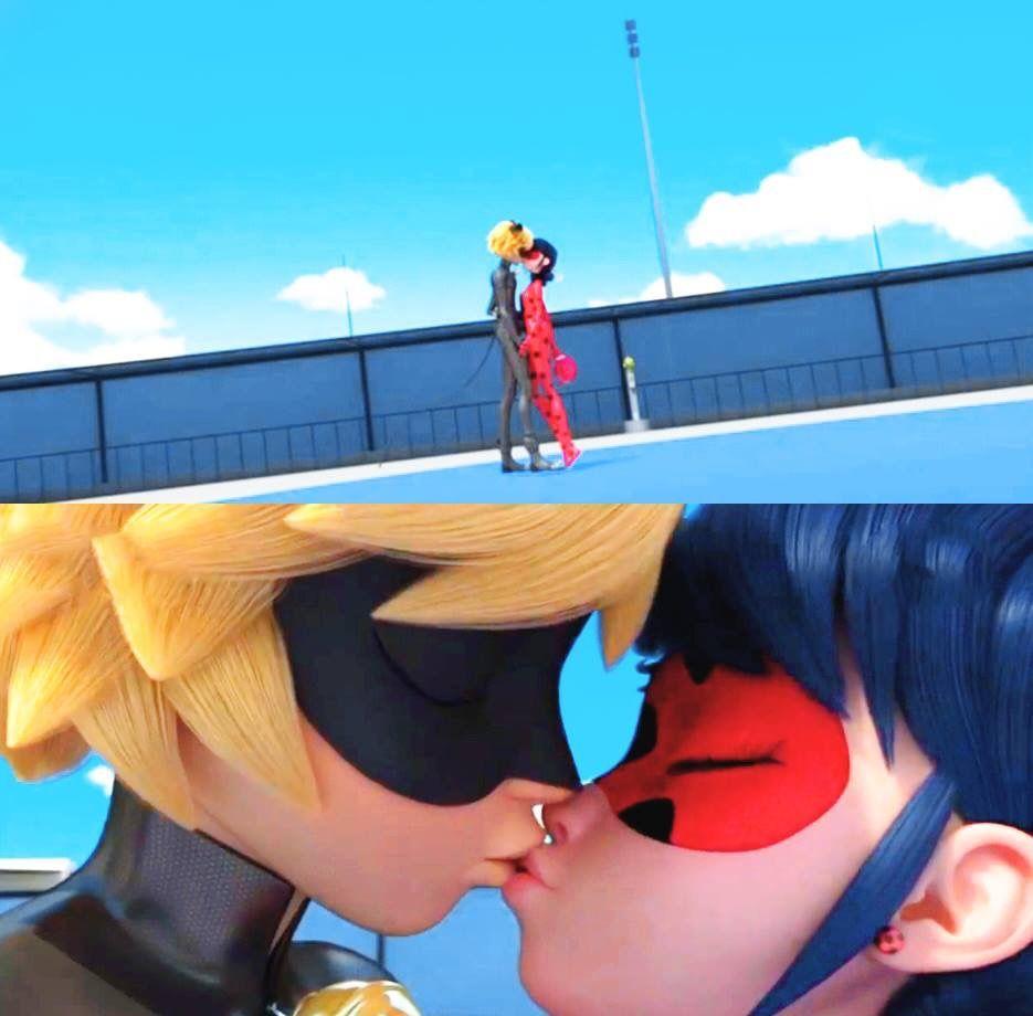 ladybug and cat noir kiss